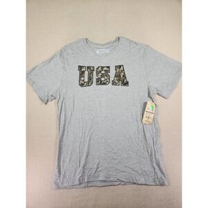 SGR USA Shirt Mens 2XL Regular Fit Pullover Cotton Gray Camo DC Soft NEW NWT